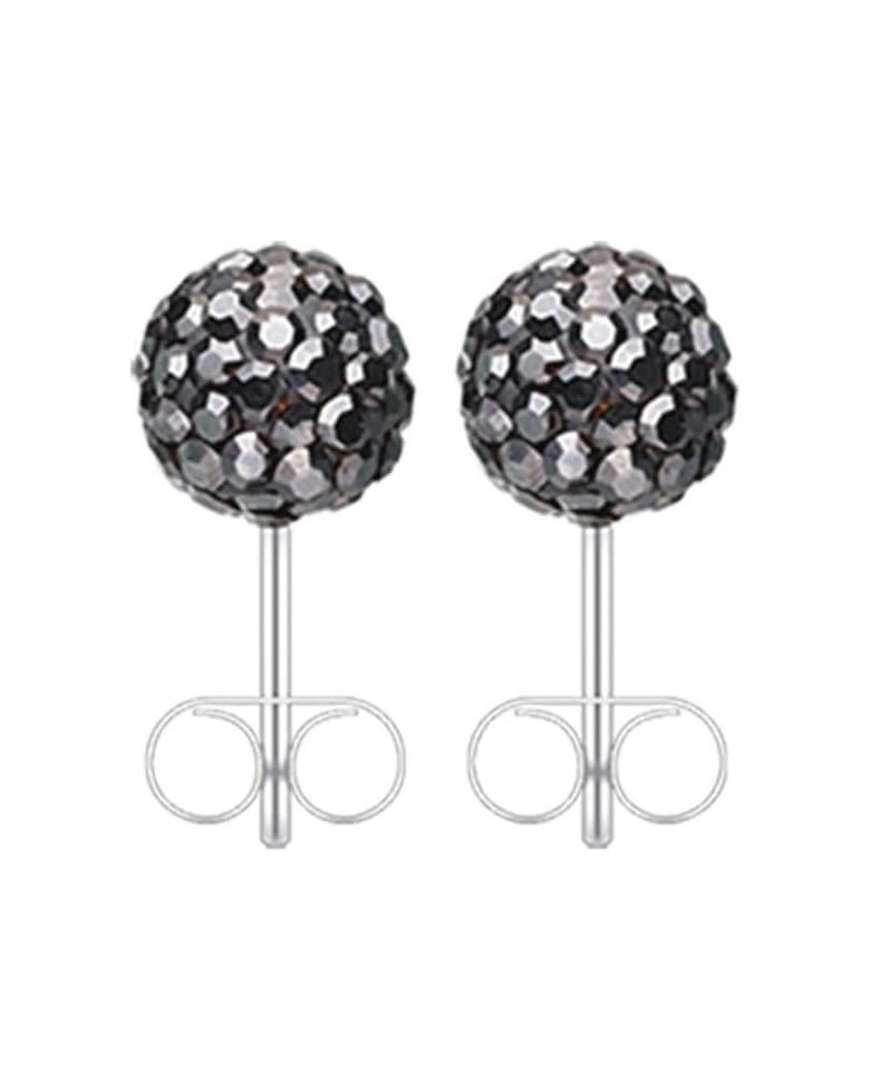 Multi-Sprinkle Dot Multi Gem Aurora Ball Ear Stud Earrings Hematite, Ball Size: 5mm $10.19 Earrings