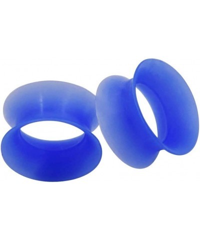 2 PC Extra Soft Silicone Flexible Ear Skin Tunnels Plugs Expanders Gauges Hollow Body Piercing 8G-25mm Blue 20mm(3/4") $6.75 ...