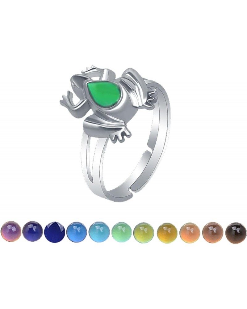 Color Changing Ring Sensing Temperature Ring Turtle/Dolphin/Whale/Penguin Animal Mood Ring for Girls Birthday Party Jewelry G...