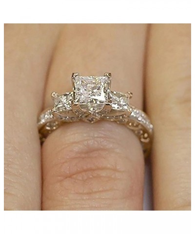 Women Simulated Diamond Rings Bridal Wedding Band Engagement Ring Anniversary Jewelry (Blue-c, 8) 11 White $5.45 Bracelets