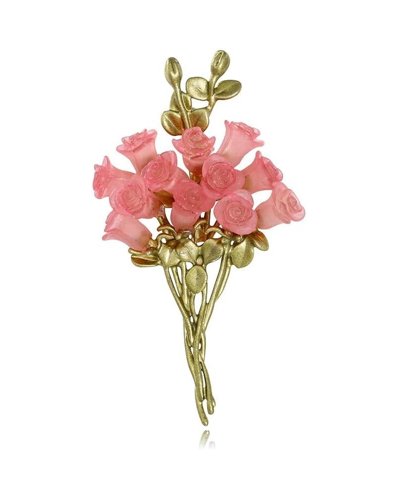 Floral Bouquet Series Brooch Pins for Women Wedding Fashion Gifts Crystal Large Flower Brooches for Dress Sweater Scarf Coat ...