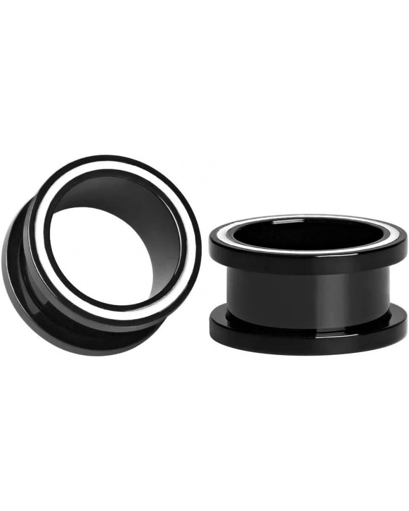 Ear Plug Tunnel Gauge Stretcher Piercing Simple Stainless Steel Screw. Black 1"(25mm) $8.79 Body Jewelry