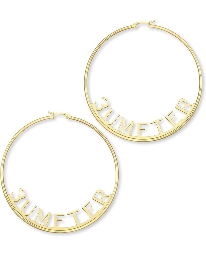 Custom Bamboo Earrings for Women Girls Name Earrings Personalized 18K Gold Plated Customized Earrings Fashion Jewelry Gifts 1...