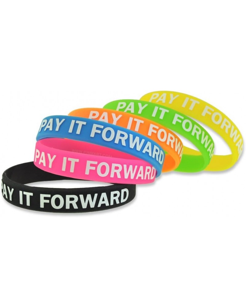 Pay It Forward Silicone Rubber Bracelet (Pack of 6 Colors) 1 Piece $39.13 Accessories