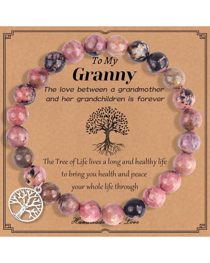 Gifts for Women Tree of life Bracelet Gifts for Grandma, Nana, Grammy, Nanny, MiMi, Granny, Nonna, GiGi, Natural Stone Charm ...
